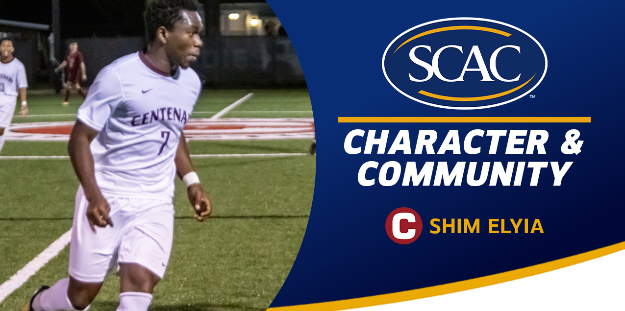 Shim Elyia, Centenary College, Men's Soccer - Character & Community