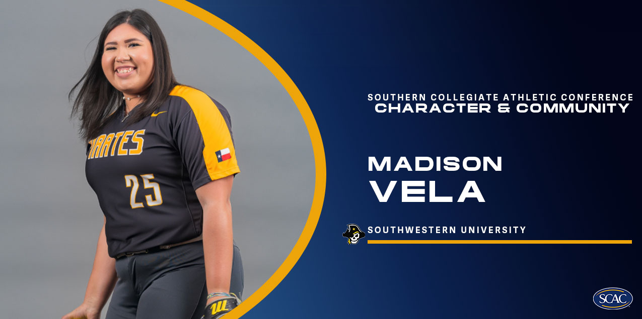 Madison Vela, Southwestern University, Softball - Character & Community