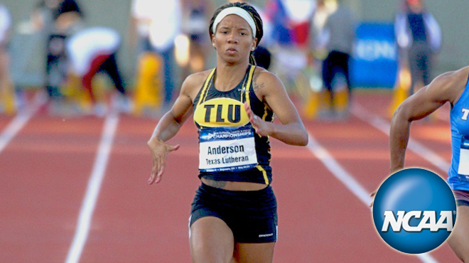 TLU's Anderson Finishes Fifth in 100 Meter; Landry 21st in Discus