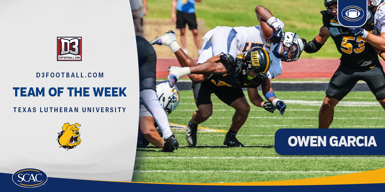 Texas Lutheran's Garcia Earns National Recognition On D3Football Team of the Week