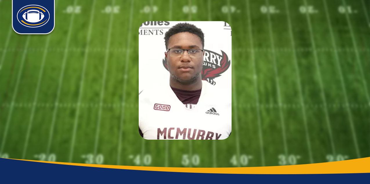 Jackson Harris, McMurry University, Defensive Player of the Week (Week 4)