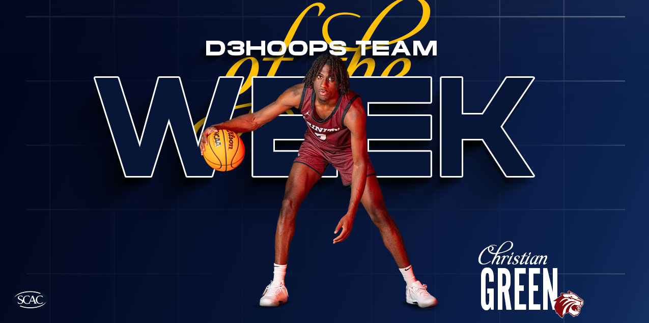 Trinity's Green Earns Weekly Honor By D3hoops.com