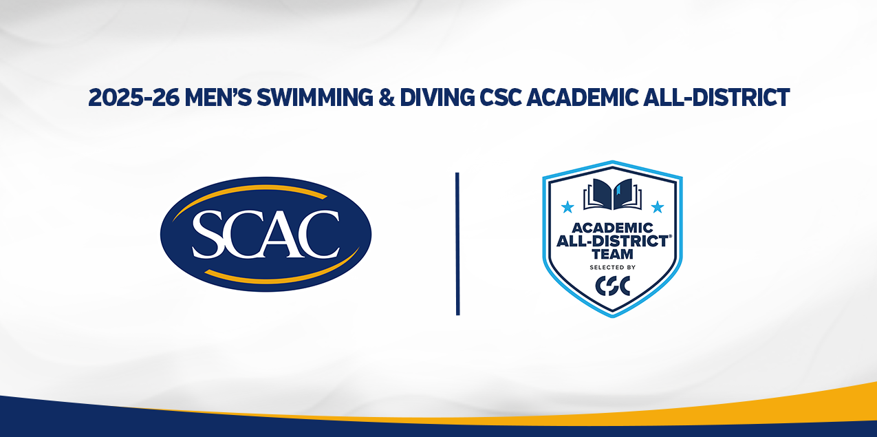 CSC Academic All-District&reg; Team Features 11 SCAC Men's Swimmers and Divers