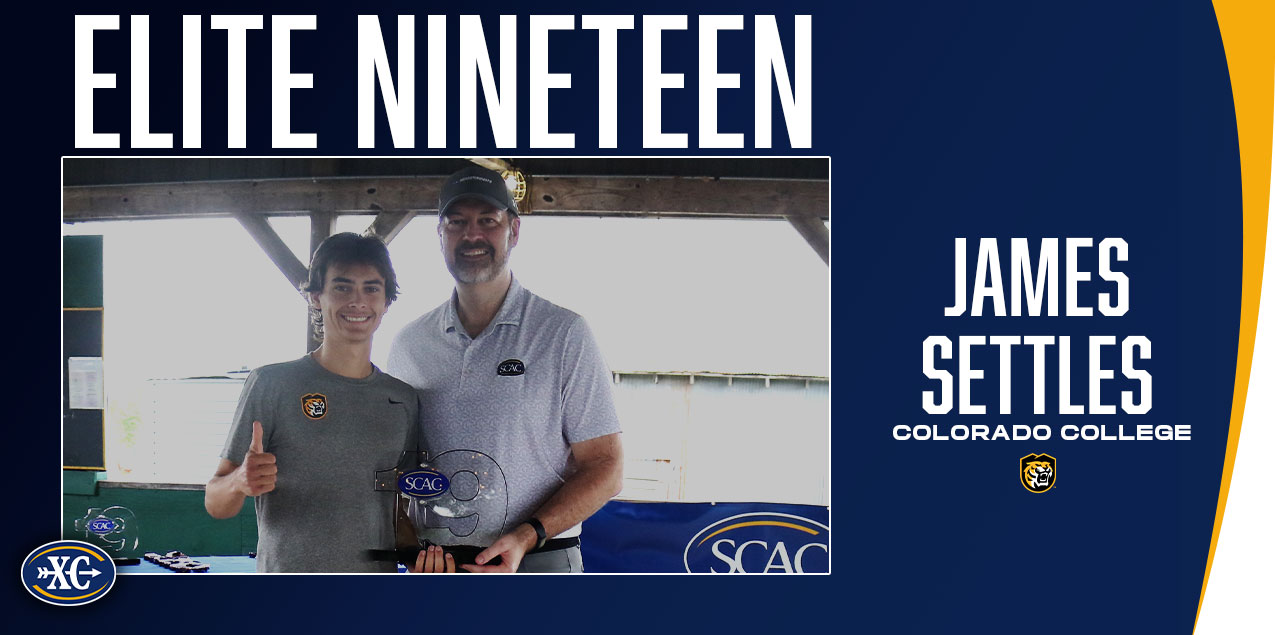 Colorado College's Settles Wins Second Consecutive SCAC Men's Cross Country Elite 19 Award
