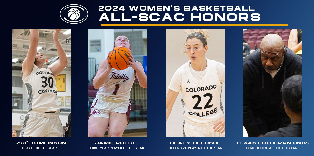 Colorado College's Tomlinson, Texas Lutheran's Patterson Highlight 2023-24 All-SCAC Women's Basketball Selections