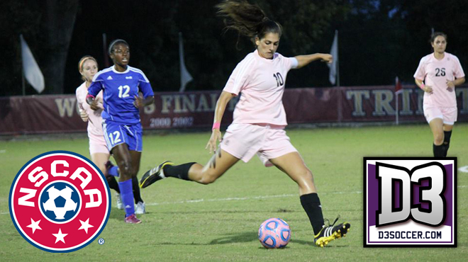 Trinity Holds Third in NSCAA/Continental Tire Top 25 Women's Soccer Poll