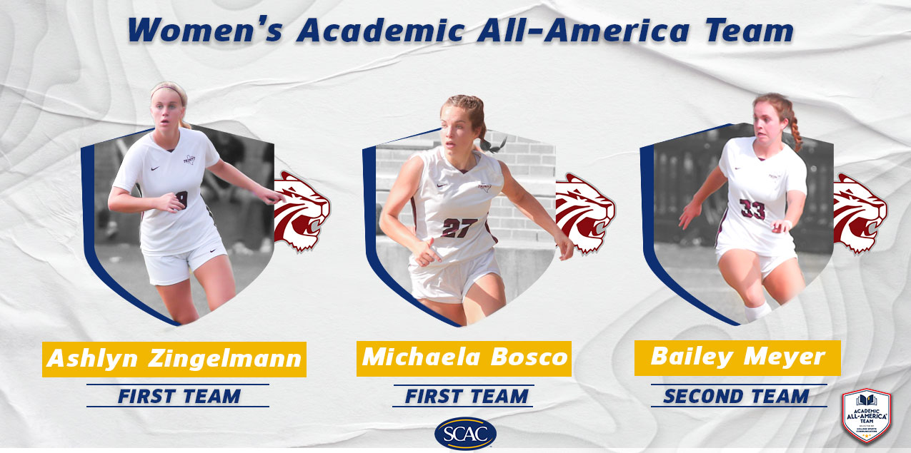 Trinity Women&rsquo;s Soccer Trio Earns CSC Academic All-America