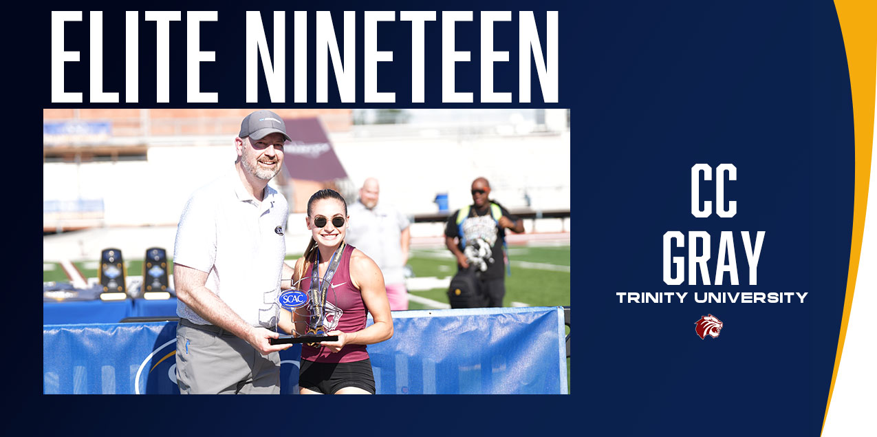 Trinity's Gray Earns SCAC Women's Track & Field Elite 19 Award
