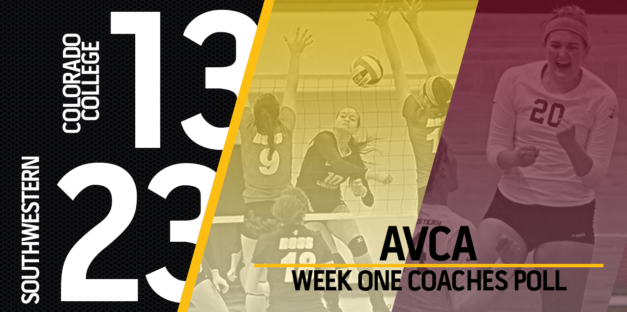 Colorado College Rises, Southwestern Breaks into AVCA Top 25