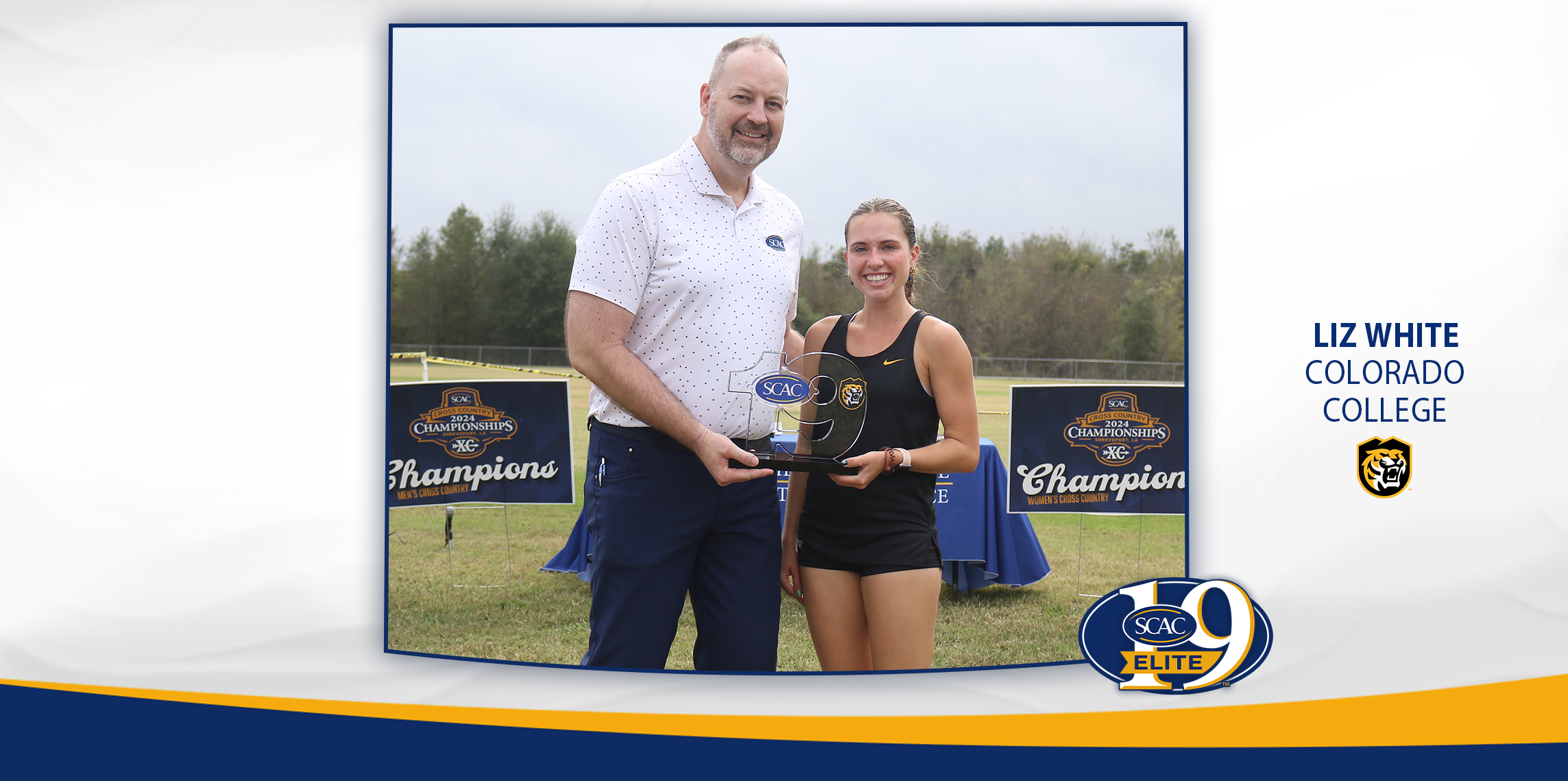 Colorado College's White Earns SCAC Women's Cross Country Elite 19 Award